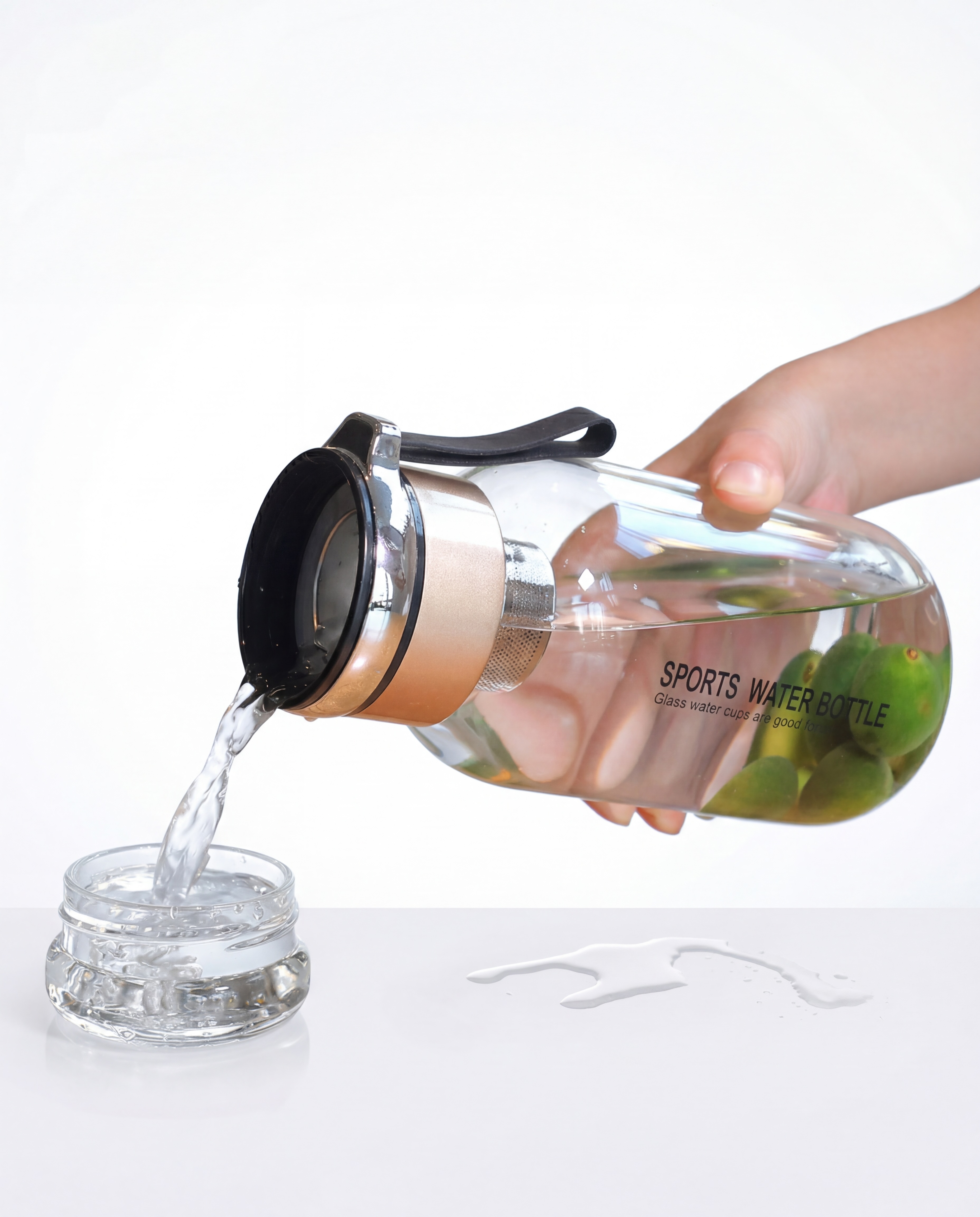 PureFlow Glass Water Bottle with infusor