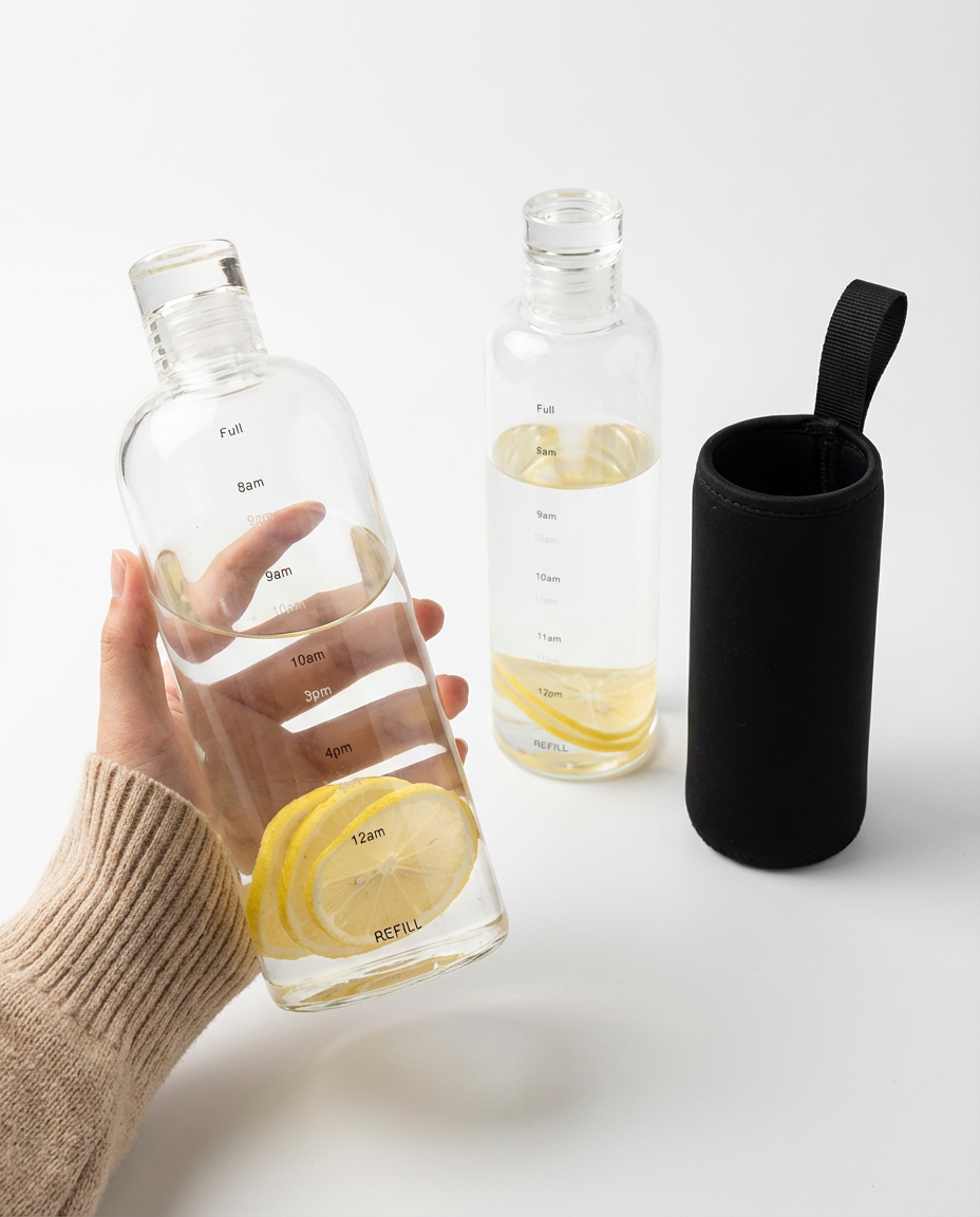 ClearSip Glass Water Bottle